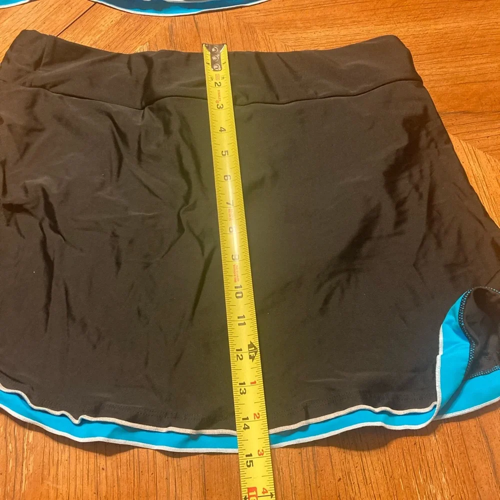 REKITA Bikini Swimsuit Halter Tankini Top and Skort Bottom Set Large - Picture 6 of 12